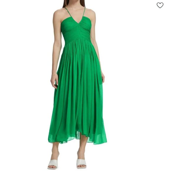 A.L.C. Dresses & Skirts - A.L.C. Rumi Silk Halterneck Midi Dress in Green NWT